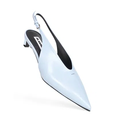 Jil Sander Lightweight Slingback Pumps With Adjustable Strap In Blue