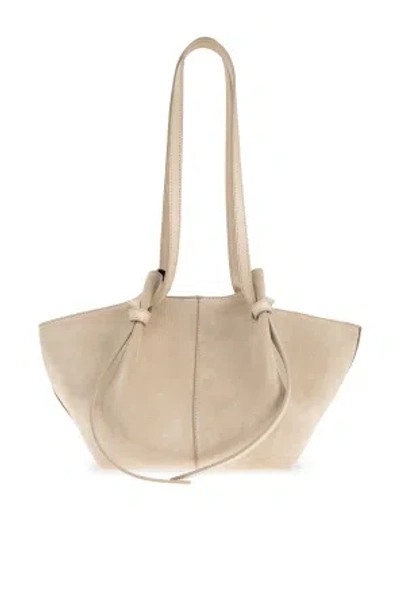 Yuzefi Mochi Shoulder Bag Soft Structure Long Handles In Neutral