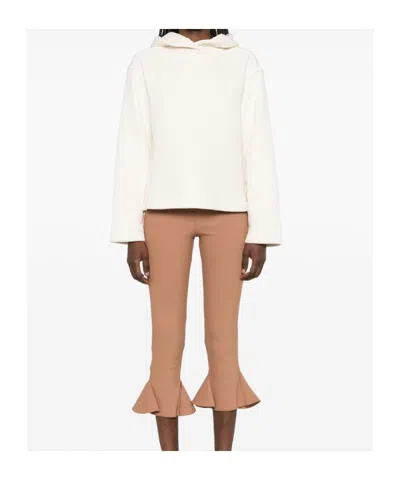 Max Mara Long-sleeved Sweatshirt In White