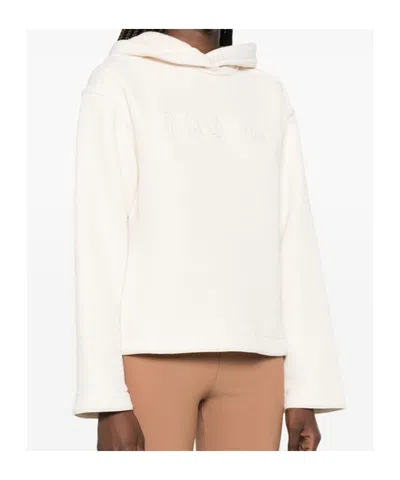 Max Mara Long-sleeved Sweatshirt In White