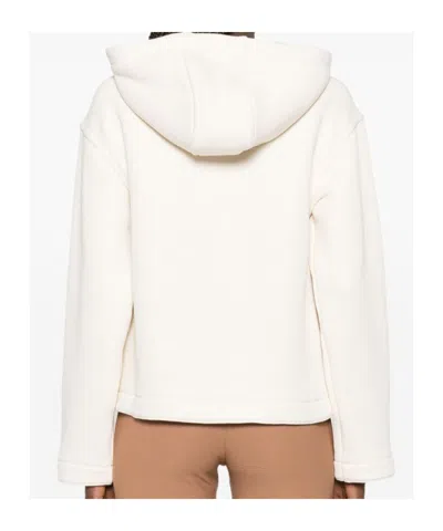 Max Mara Long-sleeved Sweatshirt In White