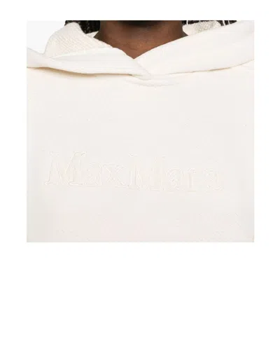 Max Mara Long-sleeved Sweatshirt In White