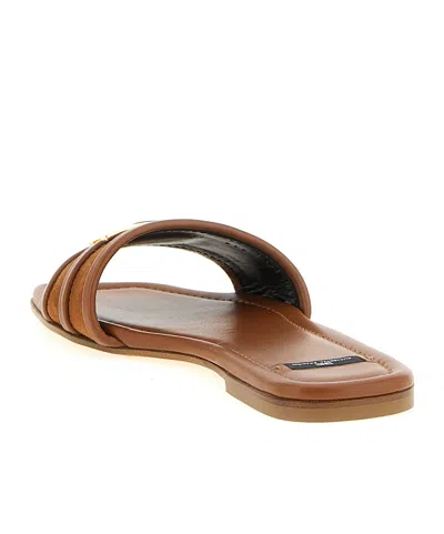 Elisabetta Franchi Logo Slides Sandals Brown In Brown