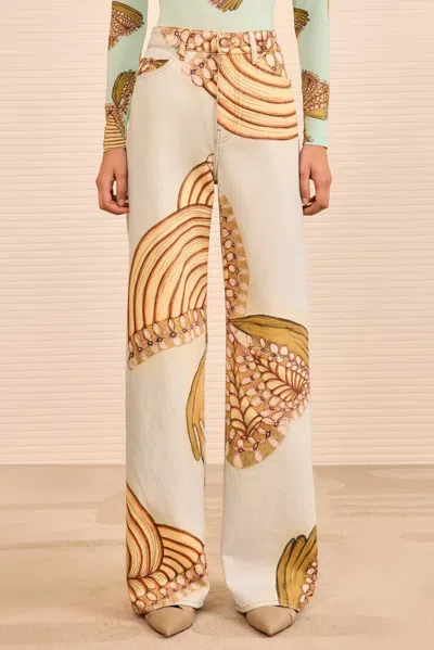 Ulla Johnson The Willow Wide Leg Jean In Neutral