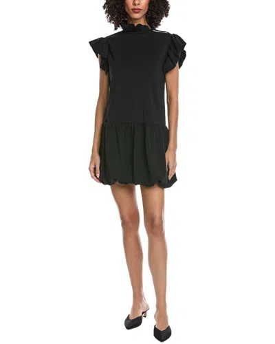 Fate Ruffle Mini Dress In Black