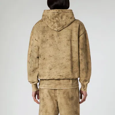 1989 Studio Brushed Cotton Hoodie With Embossed Logo In Brown