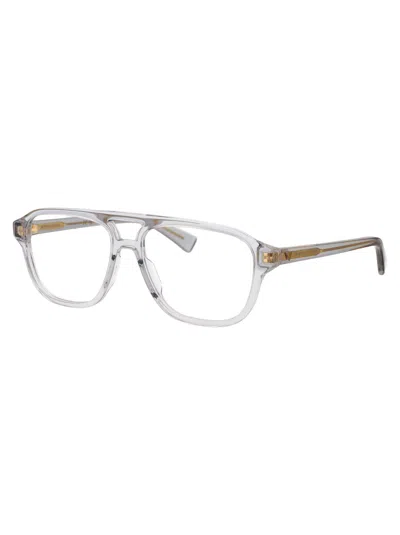 Bottega Veneta Grey Grey Transparent Acetate Glasses In Gray