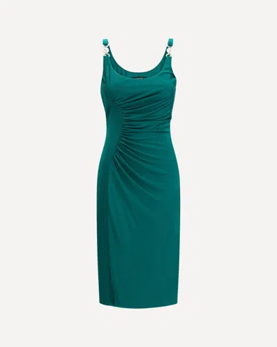 Versace Cocktail Dress Responsible Vicose Liquid Jersey In Green