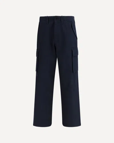 Burberry Cyrus Cargo Trousers Multiple Pocket Design In Blue