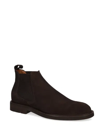Lottusse Pull-tab Chelsea Boots In Brown