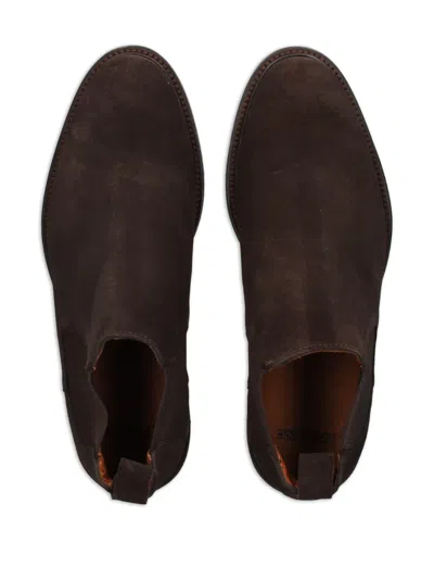 Lottusse Pull-tab Chelsea Boots In Brown