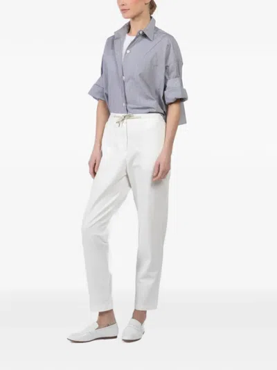 Eleventy Drawstring Trousers In White