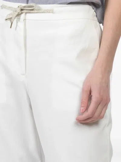 Eleventy Drawstring Trousers In White