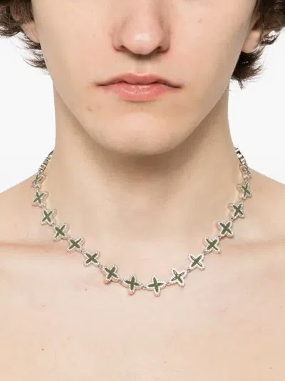 Darkai Clover Necklace In Silver