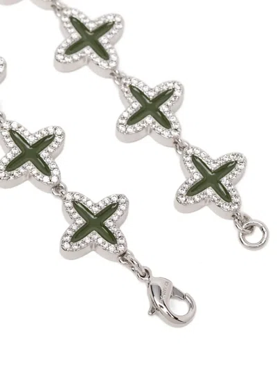 Darkai Clover Necklace In Silver