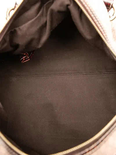 Pre-owned Celine 2007 Macadam Canvas Shoulder Bag In Brown