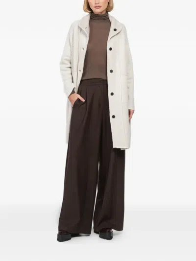 Oyuna Buttoned Pocket Coat In White