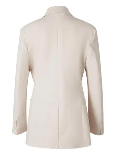 Victoria Beckham Side-pocket Buttoned Blazer In Neutral