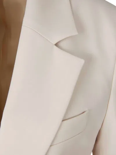 Victoria Beckham Side-pocket Buttoned Blazer In Neutral