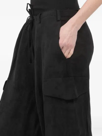 Masnada Drawstring Cargo Pants In Black