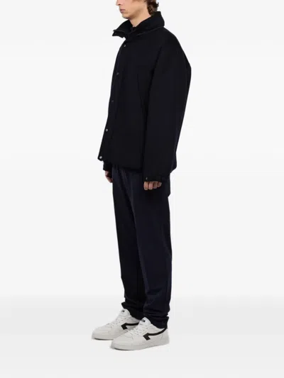 Paltò Anzio Db Zip-up Hooded Jacket In Blue