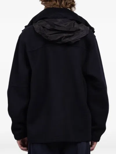 Paltò Anzio Db Zip-up Hooded Jacket In Blue