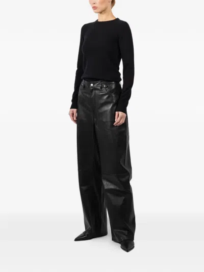 Ezr Button Trousers In Black