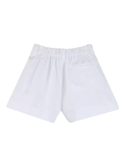 Givenchy Pleated Button Shorts In White