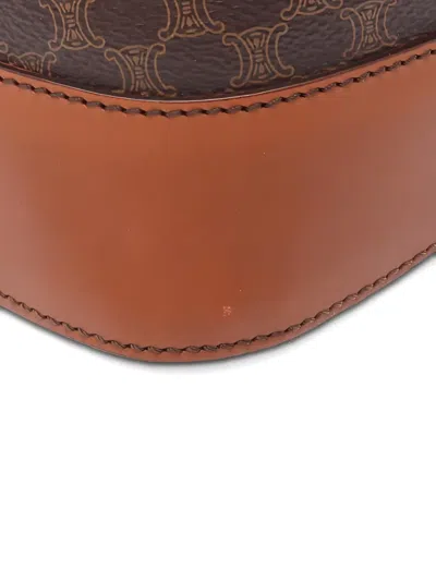 Pre-owned Celine Macadam Handle Handbag In Brown