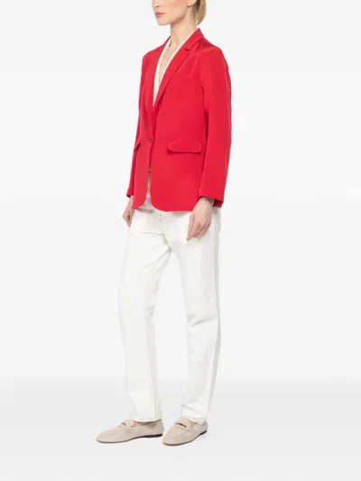 Peter Cohen Buttoned Jacket In Red