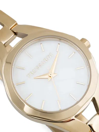 Trussardi Gold Tone 30mm Watch In Gold