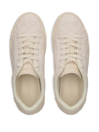 Coach High Line Patterned Sneakers In Neutral