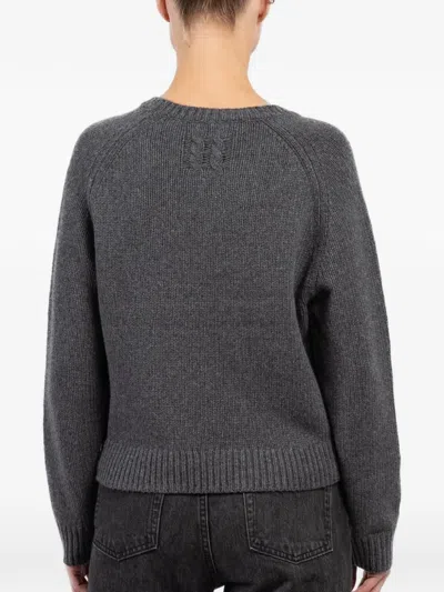 Nili Lotan Laurel Knitted Sweater In Gray
