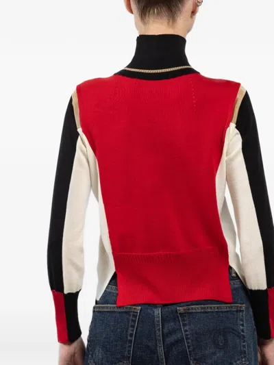 Shiro Sakai Colour Block Roll-neck Top In Multi
