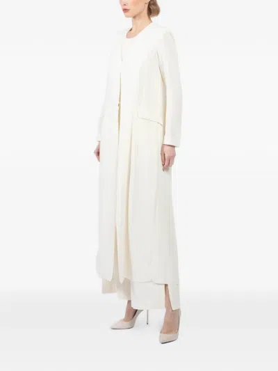 Isabel Benenato Pocket Coat In Neutral