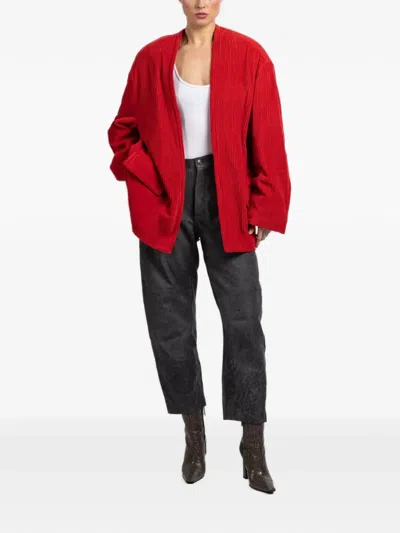Jejia Corduroy Jacket In Red