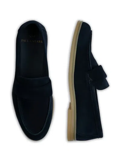 Paul & Shark Riviera Suede Loafers In Blue