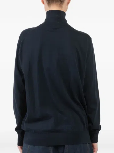 Tibi Roll-neck Top In Blue