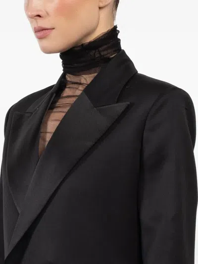 Sa Su Phi Benni Double-breasted Coat In Black