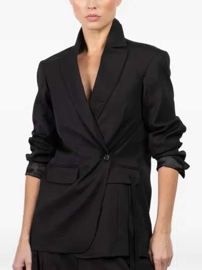 Isabel Benenato Wool Jacket In Black