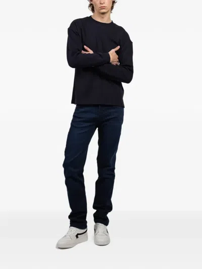 Frame Waffle-knit Sweatshirt In Blue