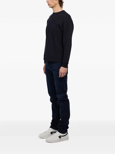 Frame Waffle-knit Sweatshirt In Blue