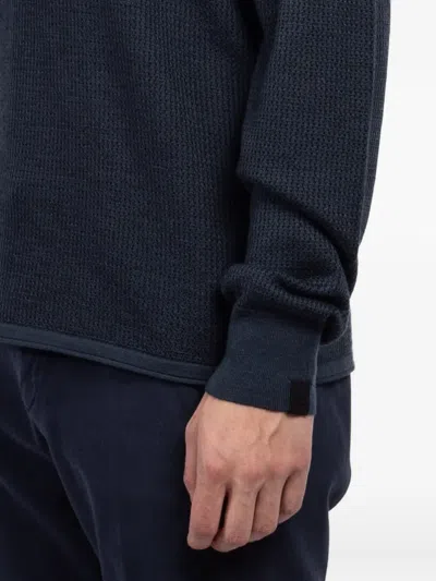 Rag & Bone Gregory Waffle-knit Sweater In Blue