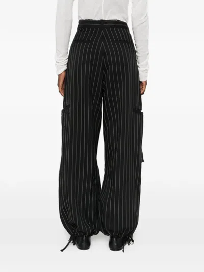 Y-3 Stripe-pattern Trousers In Black