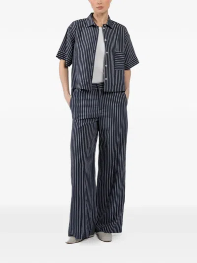 Pharaoh Striped Trousers In Blue