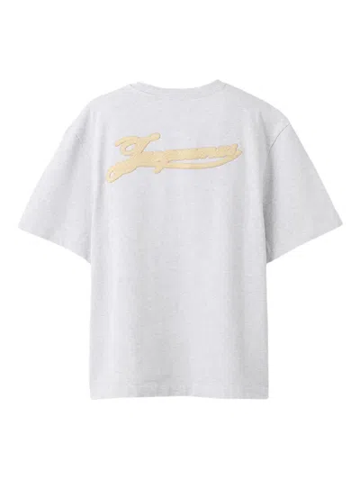 Jacquemus Grey Cotton T-shirt In White