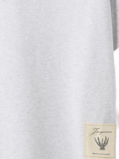 Jacquemus Grey Cotton T-shirt In White