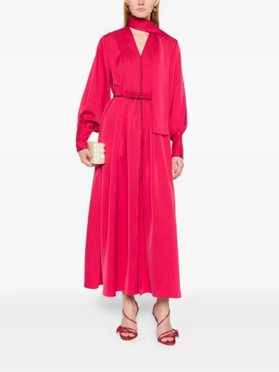 Reem Al Dhaheri Embroidered Midi Kaftan In Pink