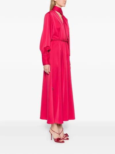 Reem Al Dhaheri Embroidered Midi Kaftan In Pink