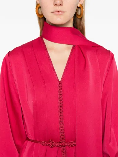 Reem Al Dhaheri Embroidered Midi Kaftan In Pink